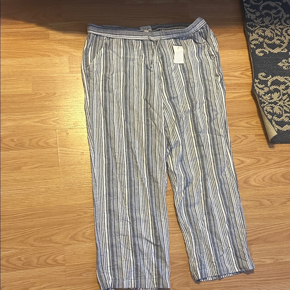 Land N Sea Casual Striped Women's Pants. XL